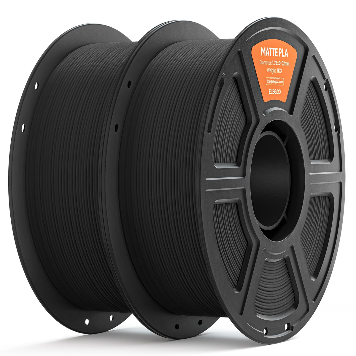 ELEGOO Matte PLA 3D Printer Filament 1.75mm White 2KG, Matte Finish