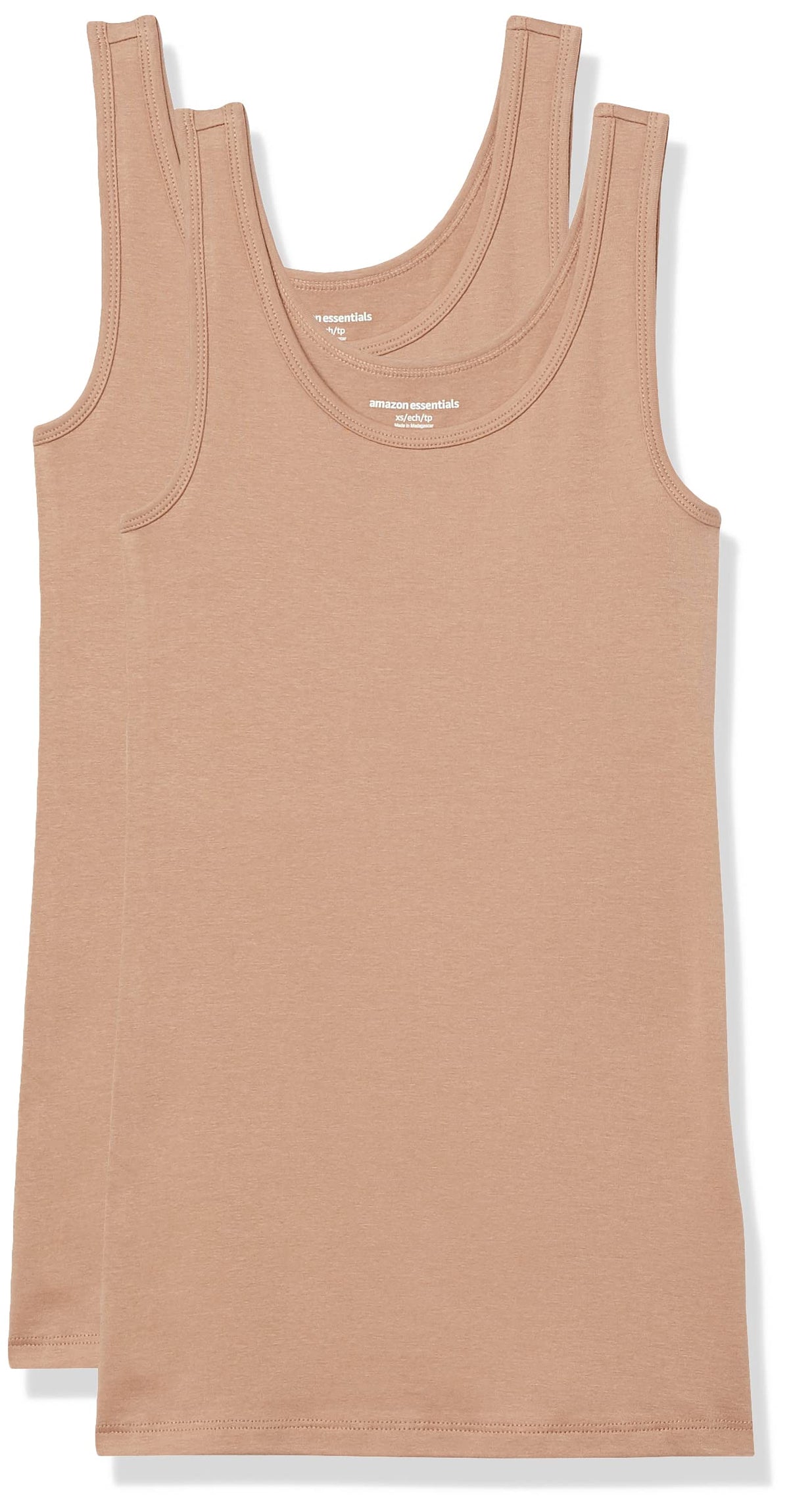 Amazon Essentials Women's Slim-Fit Vest, Pack of 2