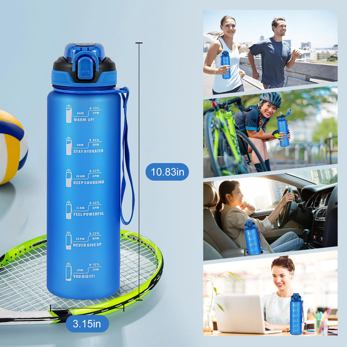 SEASEVEN Flat Water Bottle 750ML for Gym,School Office(Flat Pink)
