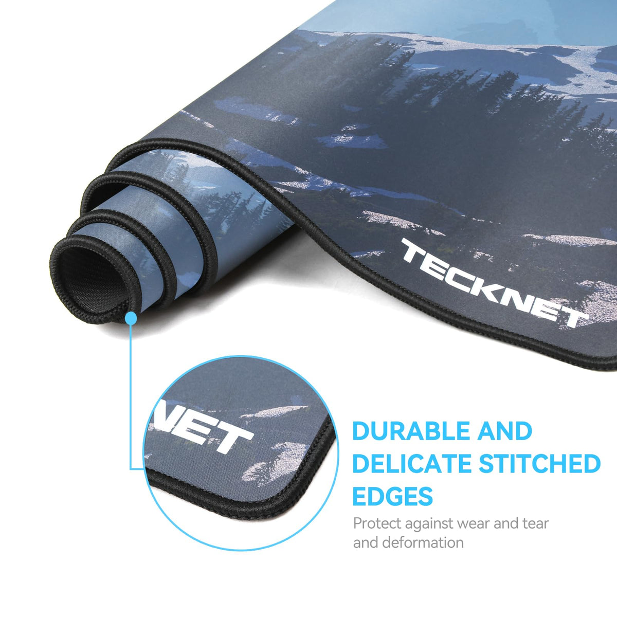 TECKNET Gaming Mouse Mat, 900x400x3mm Large Mouse Pad - Black