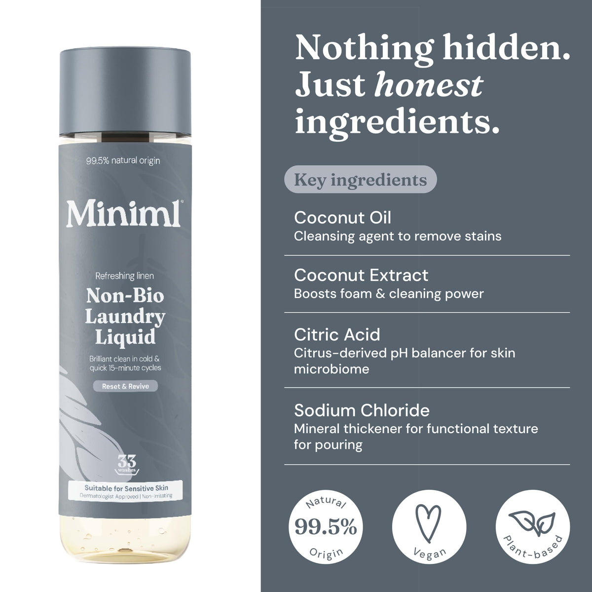 Miniml Eco Laundry Liquid Washing Detergent 5L Refill – Fresh Linen