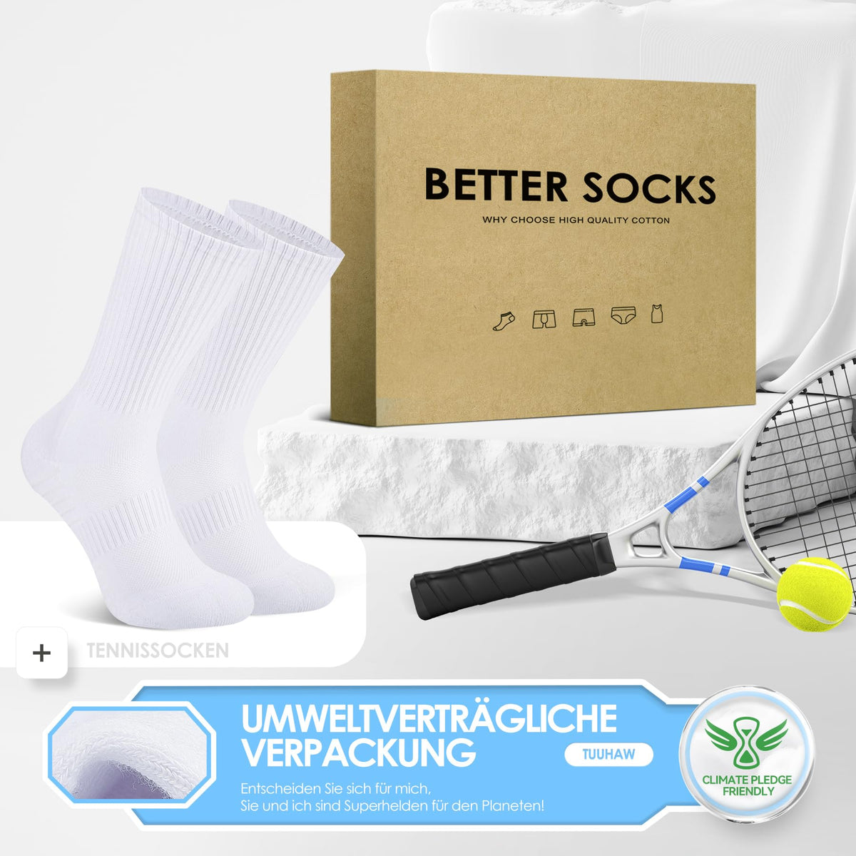 6/12 Pairs Cushioned Sports Socks for Men Women Cotton Crew Socks