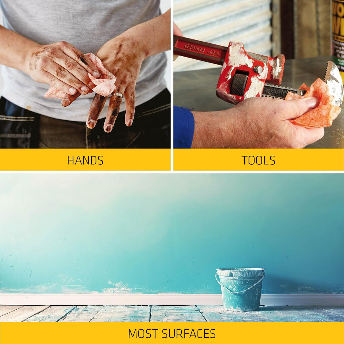 Sika Wonder Wipes Multi-Use Cleaning Wipes For The Building Trade, 100 Pack