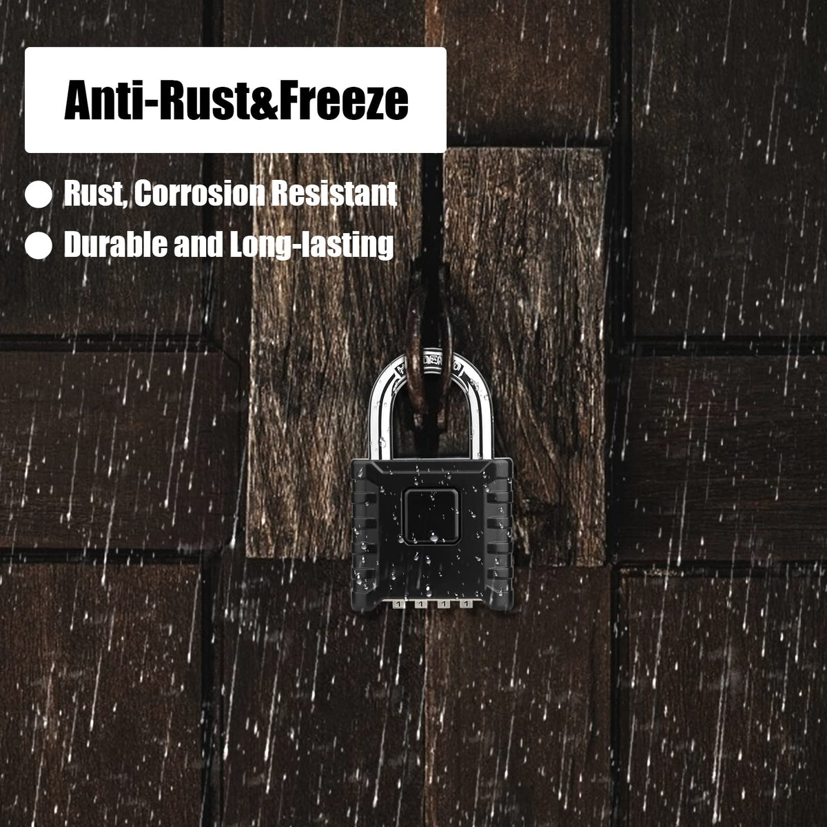 Diyife Large Heavy Duty Combination Padlocks Outdoor, 52mm Weatherproof