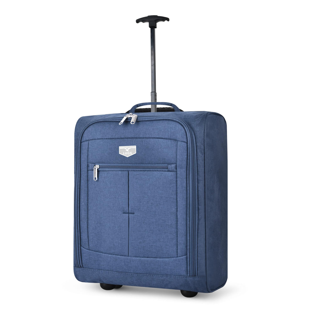 LUGG Lightweight Cabin Luggage, 600D Polyester, Solid Wheels, 45x36x20cm