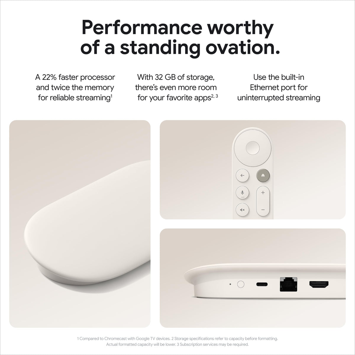 Google TV Streamer (4K) - Fast Streaming Entertainment With Voice Search Remote - Watch Movies, Shows, Live TV and Netflix in 4K HDR - Smart Home Control - 32 GB Storage - Porcelain
