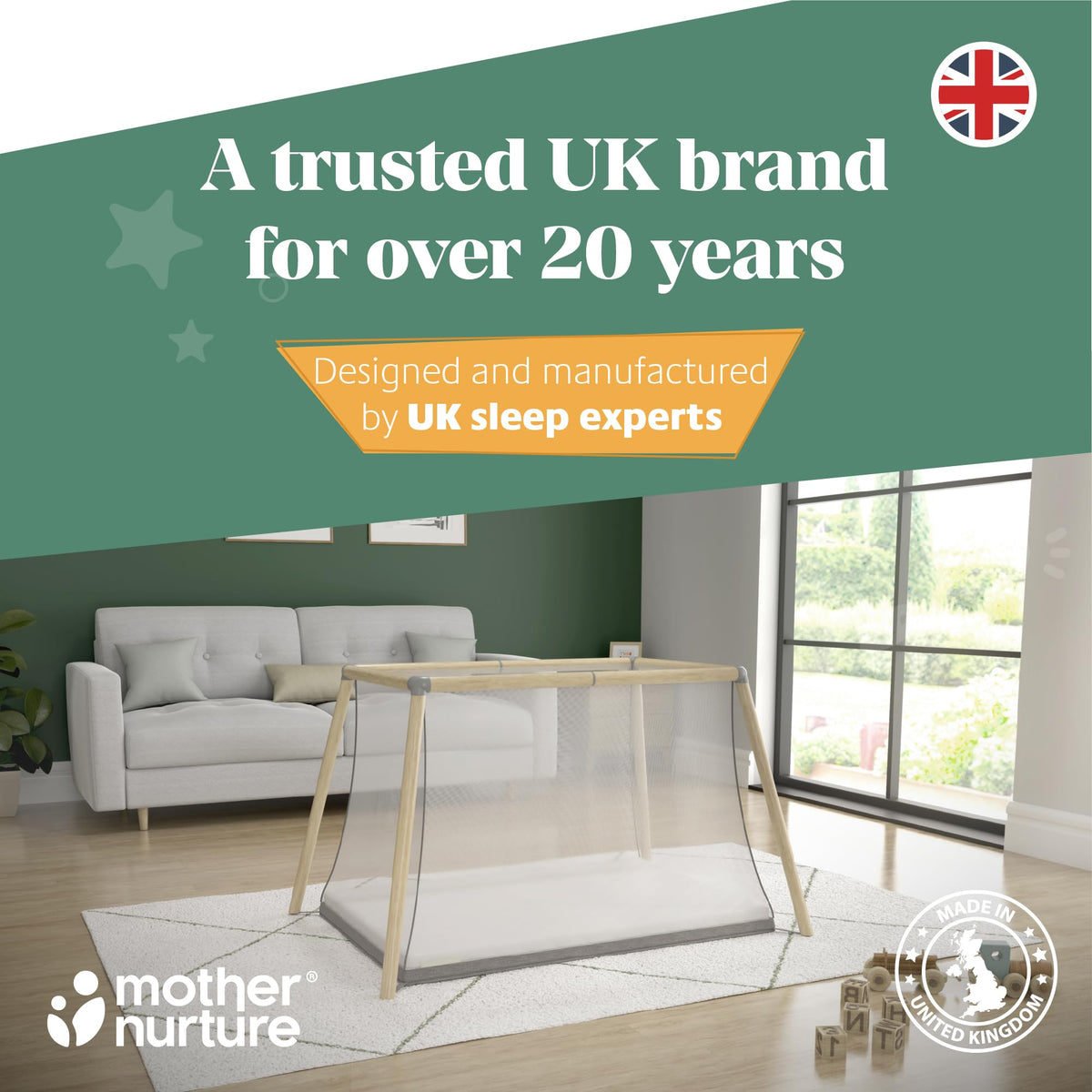 Mother Nurture Classic Eco Fibre Cot Bed Mattress - Hypoallergenic Easy Clean Quilted Cover, Reversible, Water Resistant, Baby Cot Mattress, Firm & Supportive, White, BSI Tested - Size 140x70 x10cm