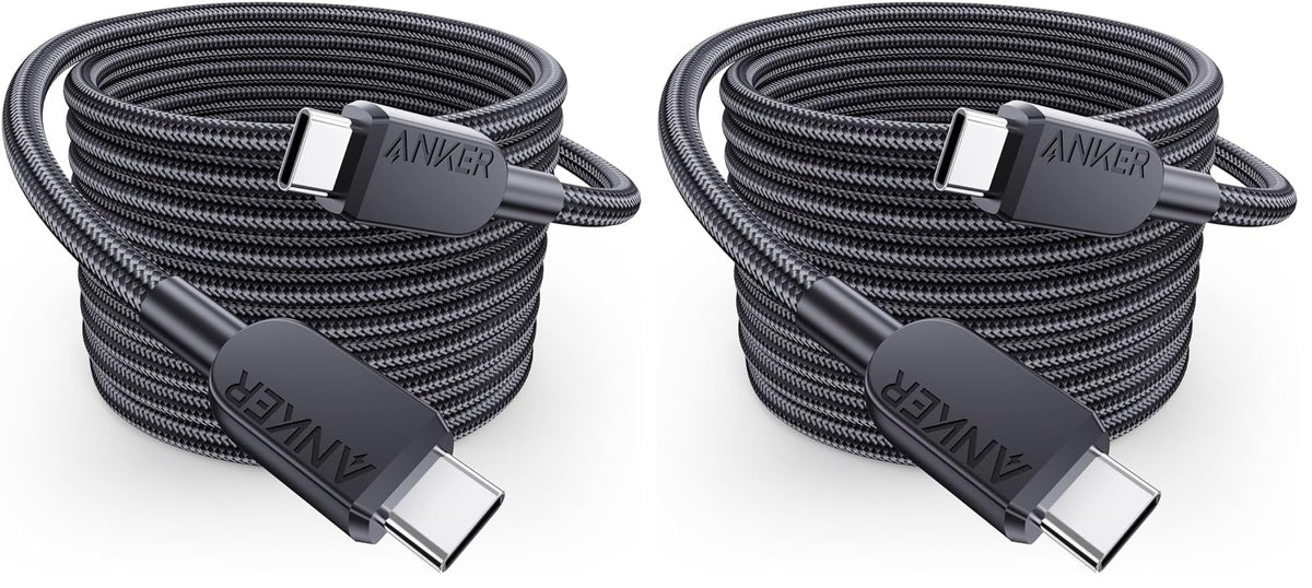 Anker 240W USB C to USB C Cable, Fast Charging Cord (2pack, 1.8m, Black)
