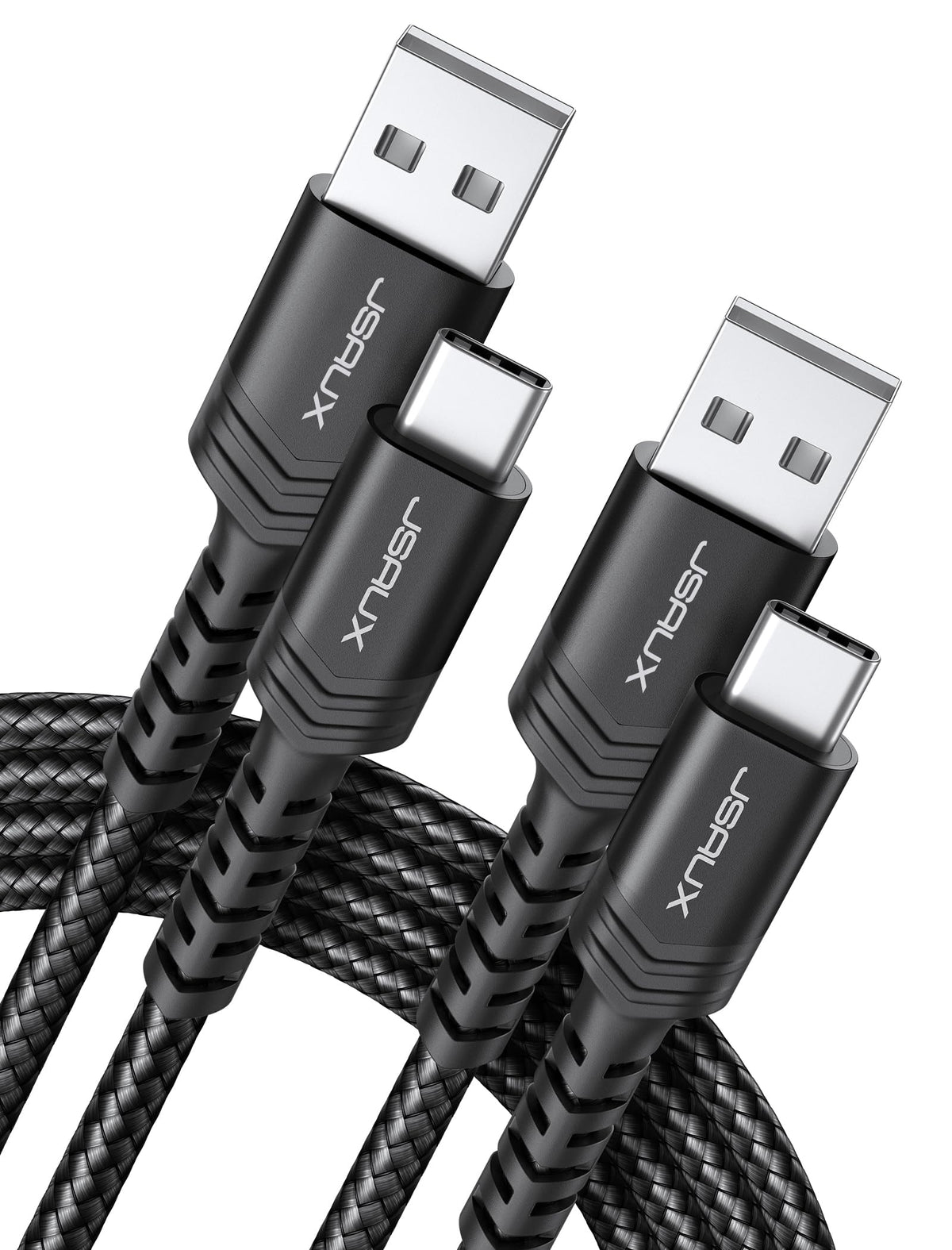 JSAUX USB C Cable for iPhone 18 Pro Carplay, Samsung Galaxy, 2m 2-Pack, Red