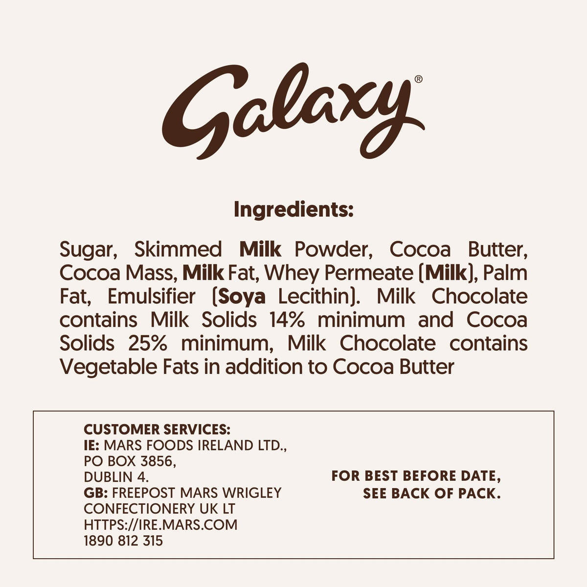 Galaxy Ripple Milk Chocolate Sharing Snacks Sweet Treats Multipack 7 x 30g