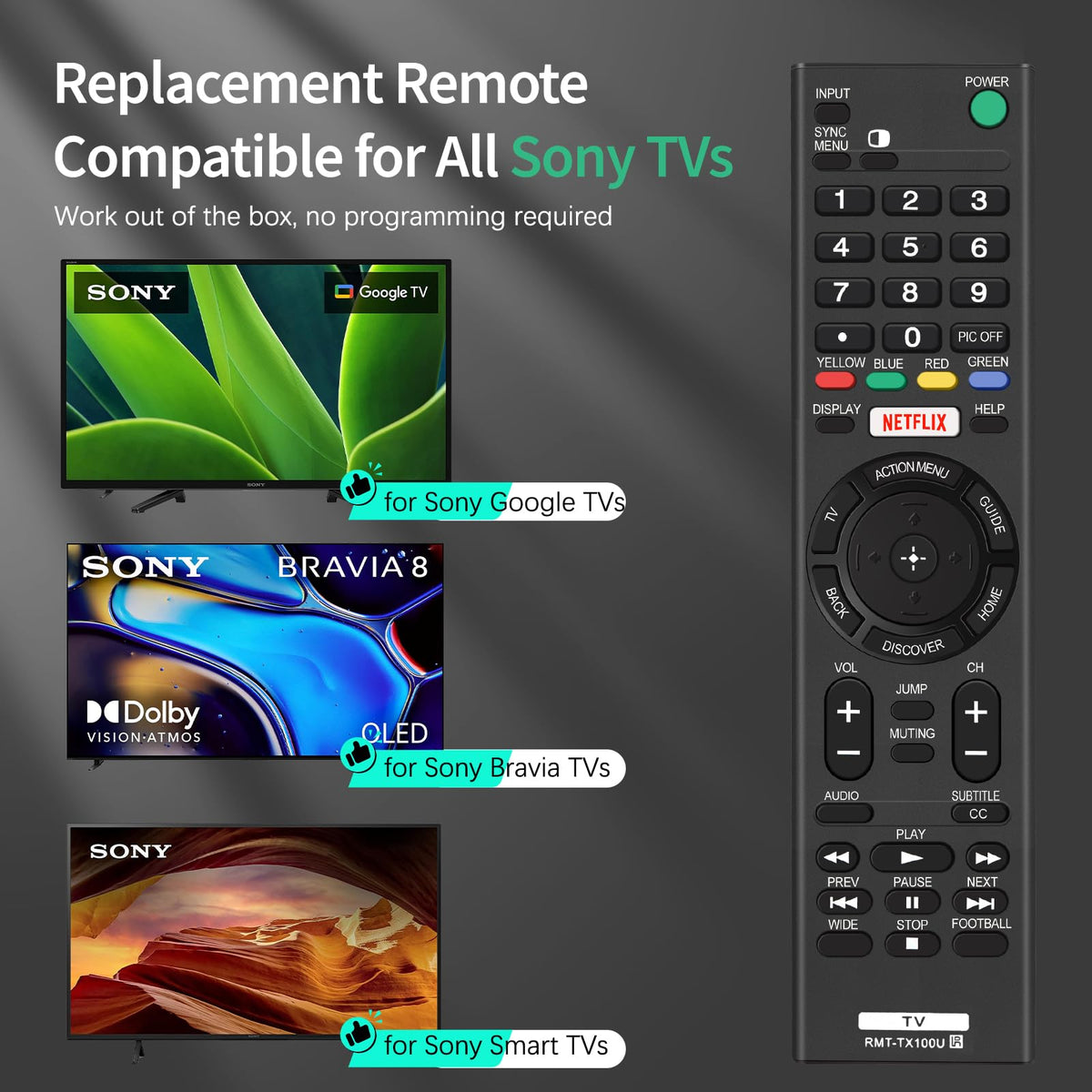 Universal Remote for LG TV Remote Control (All Models) Compatible with All L G LED OLED LCD UHD HDTV HDR Webos 4K 8K Smart TV with Netflix,Video,L G Channels Button,Disney Plus