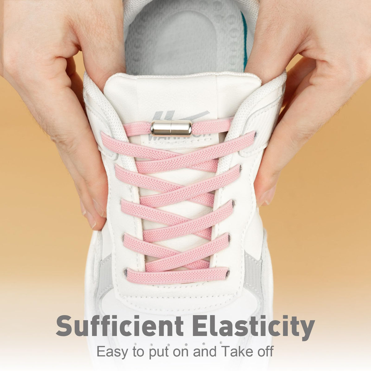 Handshop 2 Pairs Elastic Laces, No Tie Shoelaces for Trainers