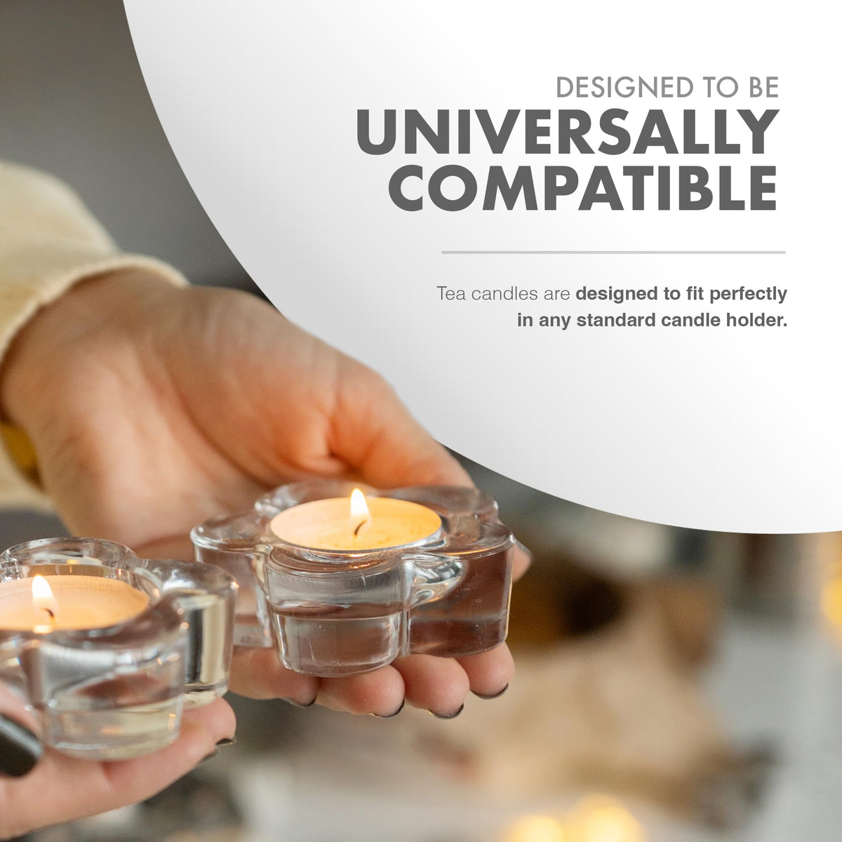 delka Unscented Tea Lights White- Long-Lasting 8 Hour Burn Time-Smoke-Free Bright Flame -Ideal for Weddings, Events, Aromatherapy, Home Décor, and Emergency Use-Premium Quality (White, Pack of 100)