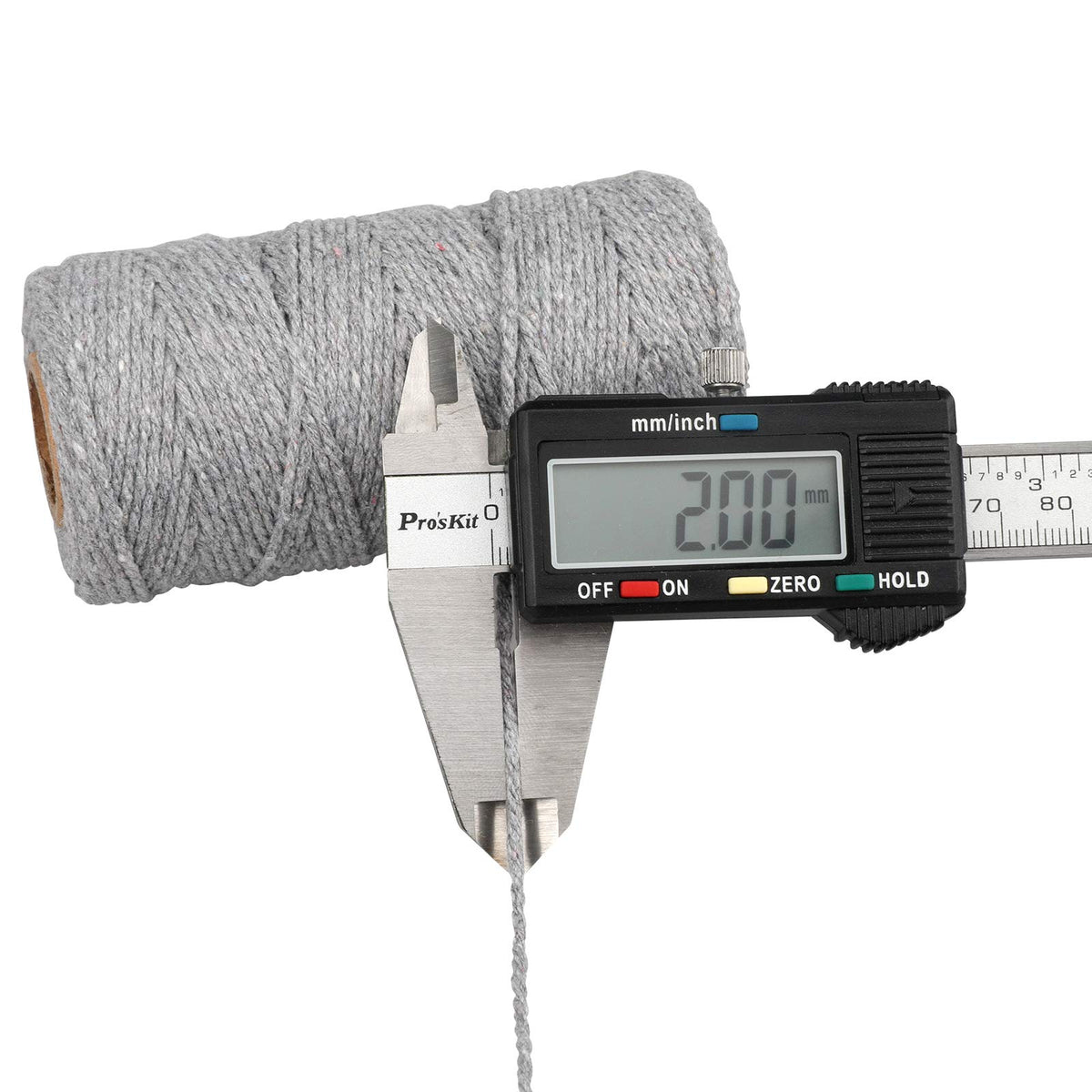 jijAcraft 4MM White Macrame Cord: 100M Cotton String Twine for Crafts