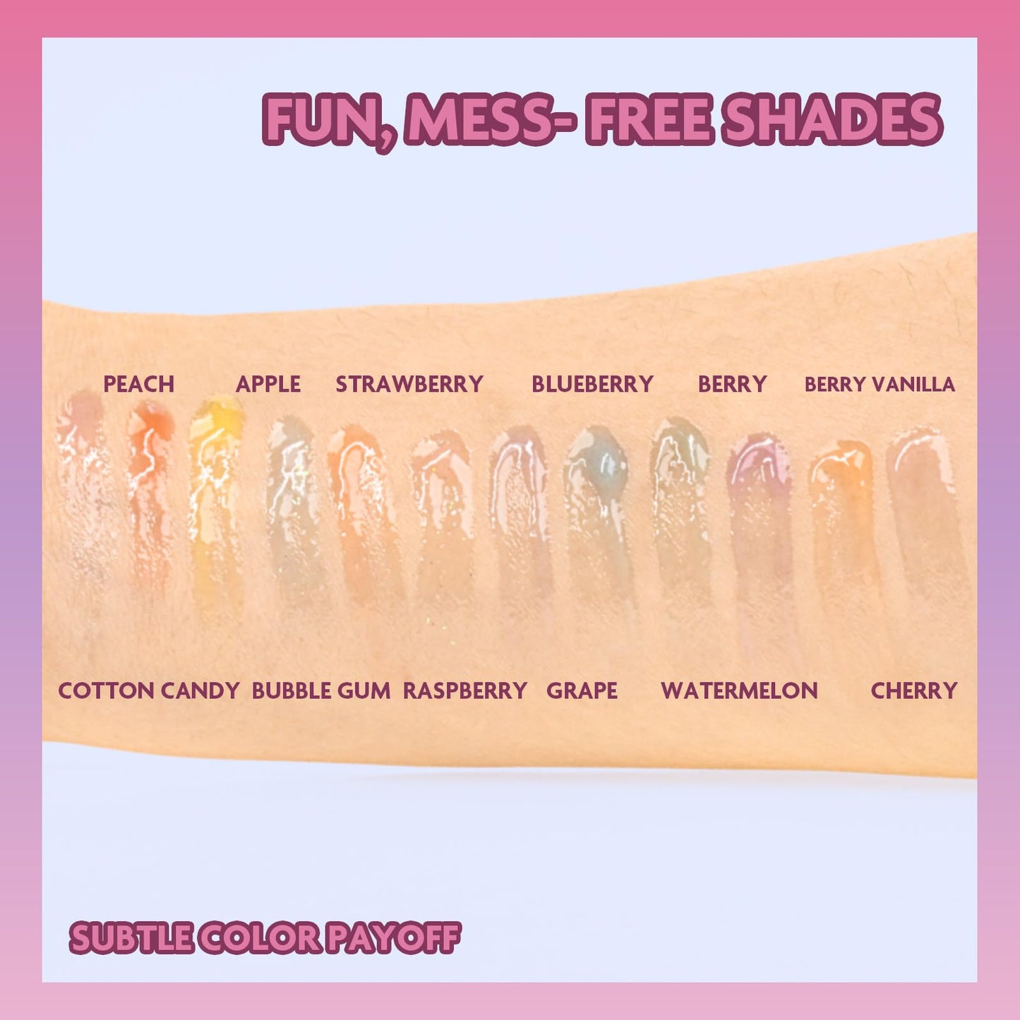 Disney Princess 12 Piece Plant Based Lip Gloss, Girls Party Favours, First Makeup Set for Girl, Perfect for Parties, Sleepovers and Birthday Gifts, Ages 3+, by Townley Girl