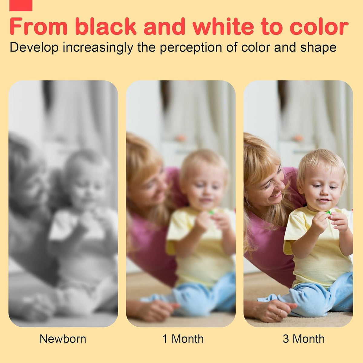 URMYWO Baby Toys, Black and White Sensory Toys Brain Development