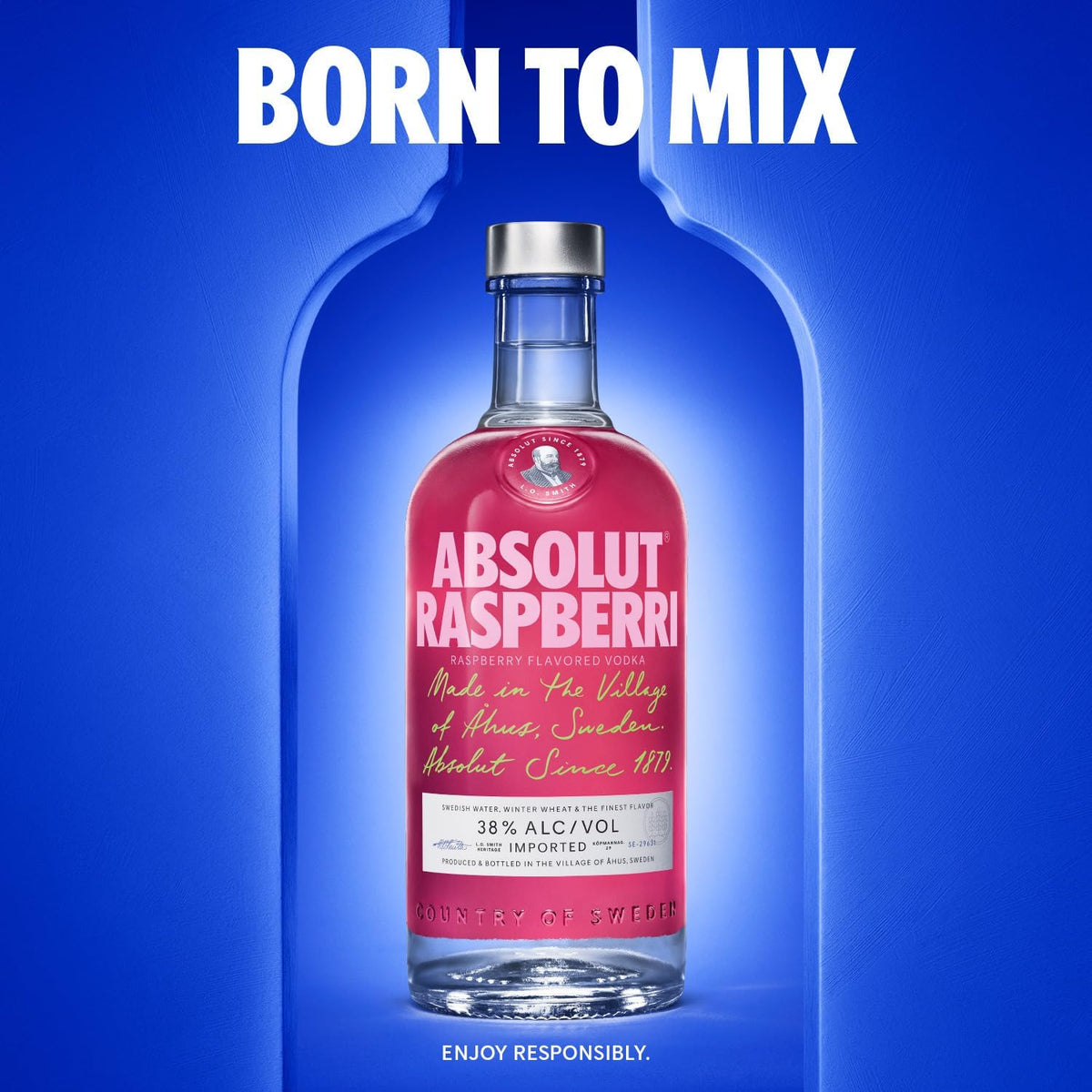 Absolut Mix Miniature Pack with Original, Citron, Lime, Vanilia and Raspberri Flavoured Swedish Vodka, 5 x 5cl