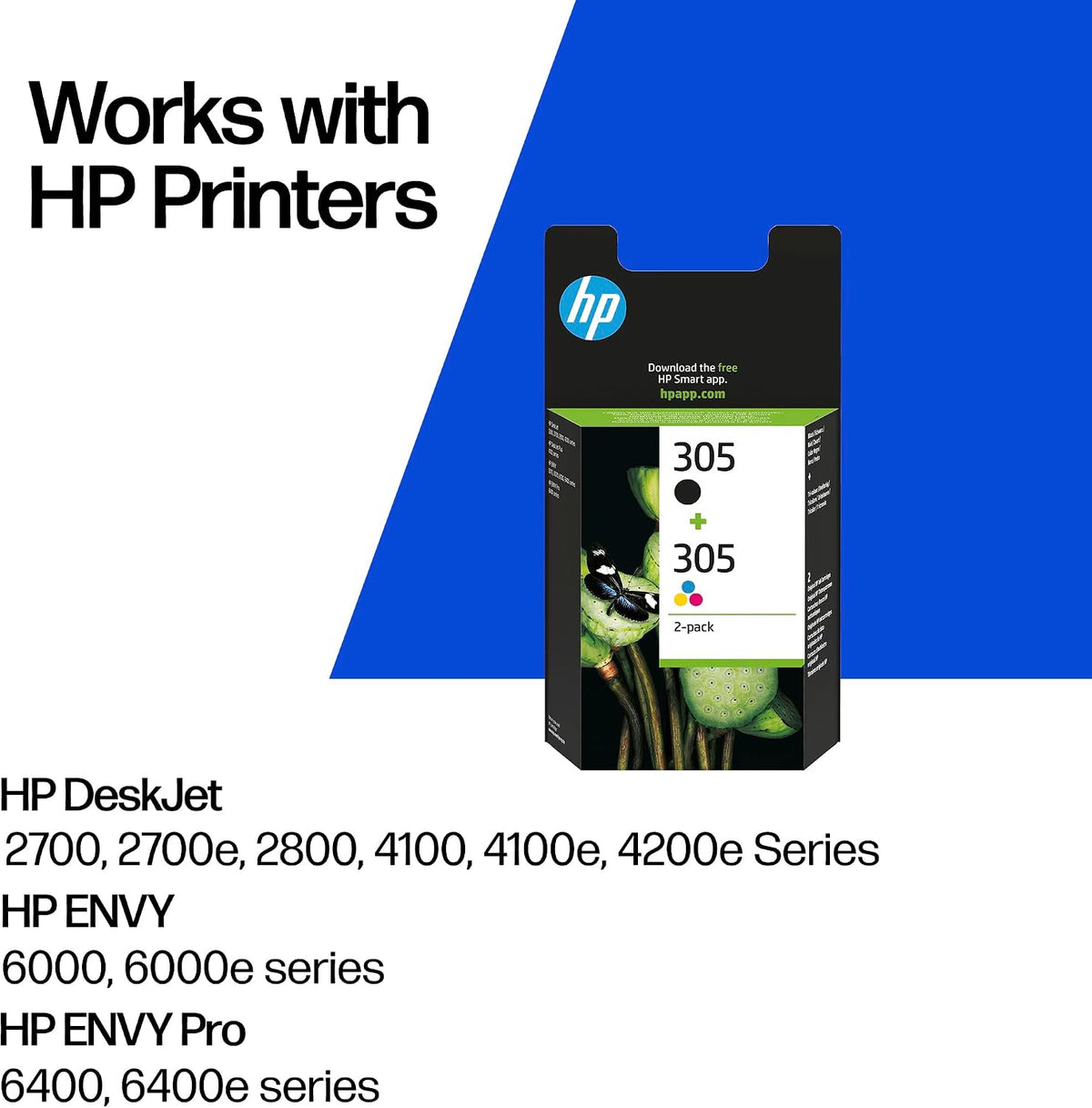 HP 305 Black & Tri-colour Original Ink Cartridges 2-Pack