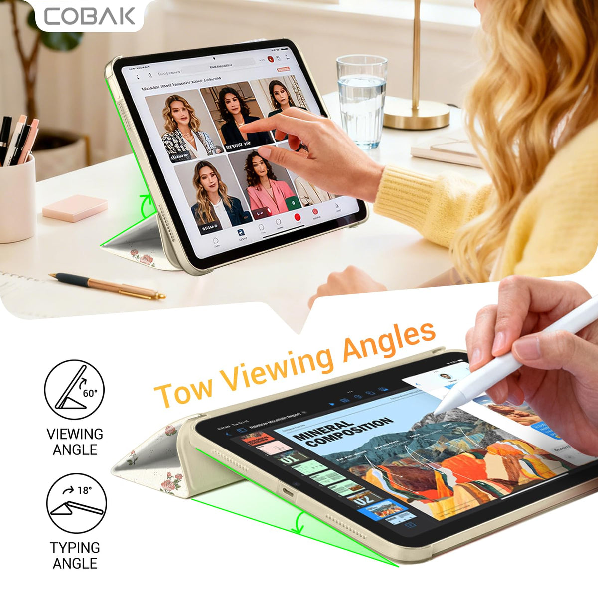 CoBak Case for for iPad A16 11th Gen 11" /10th Gen 10.9"