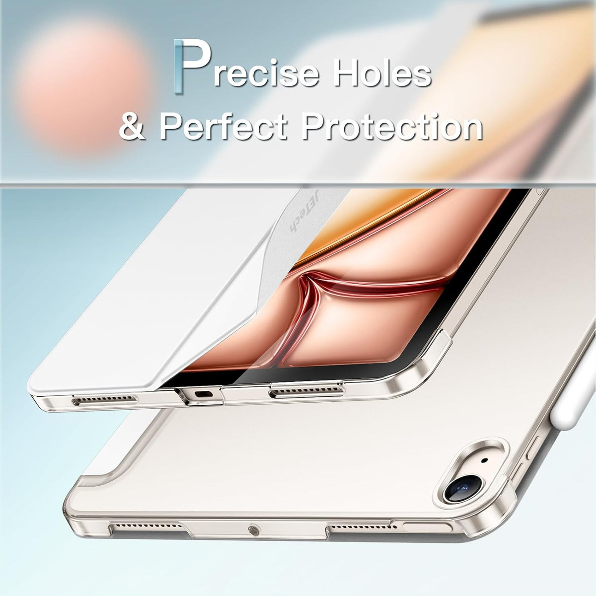JETech Case for iPad Air 11" M4/M3/M2 & iPad Air 5/4 10.9", White