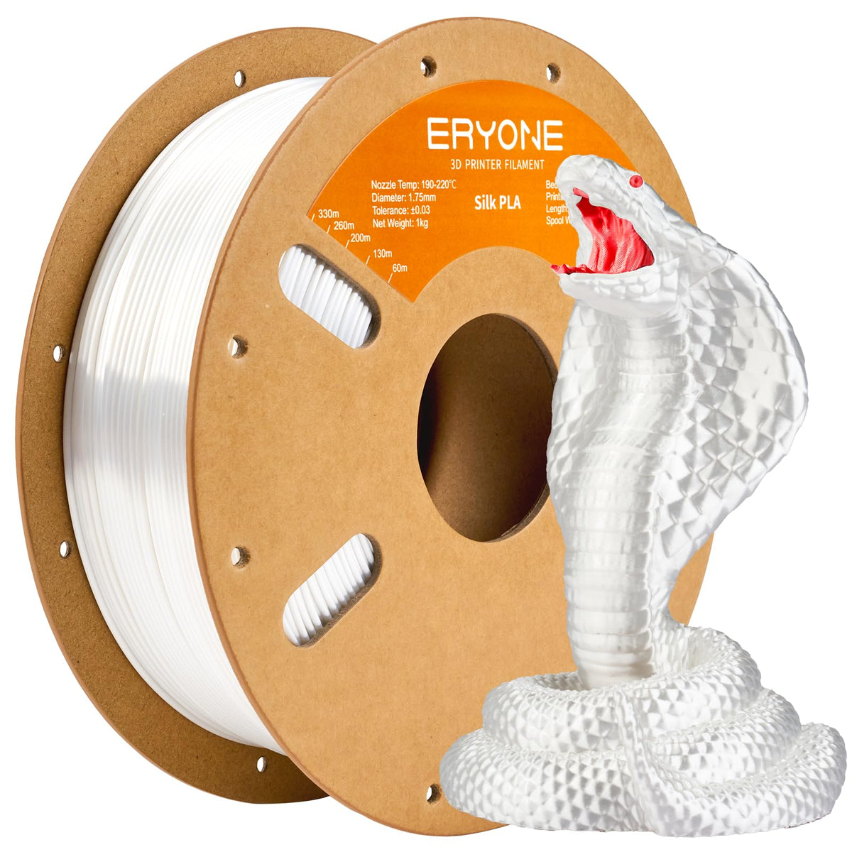 ERYONE Silk PLA Filament 1.75mm,3D Printer Filament PLA,Shiny Glossy PLA Filament,+/-0.03mm,1kg(2.2lbs)/Spool,Silk Liquid Gold