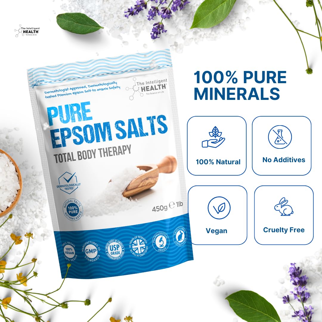 Magnesium Sulphate Bath Salts Soak, Muscle Magnesium Epsom Salts, 1kg