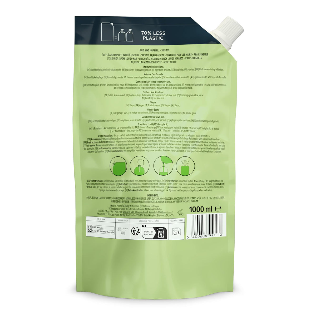 by Amazon Milk & Honey Hand Soap Refill, 2 x 1000ml