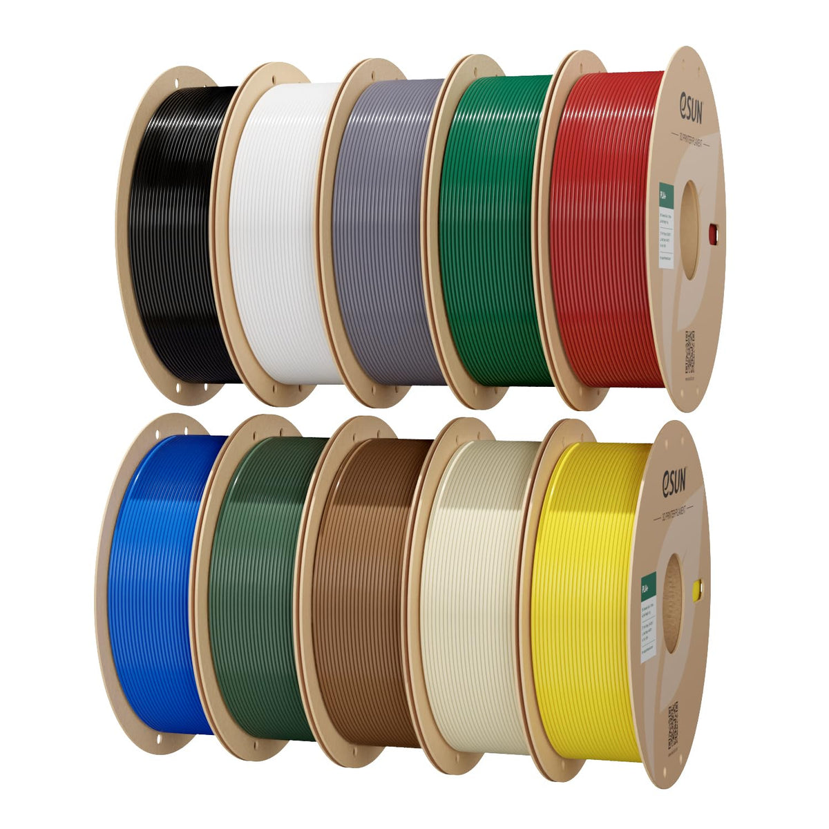 eSUN PLA+ 3D Printing Filament 1KG(2.2lbs), Enhanced Toughness, Cold White