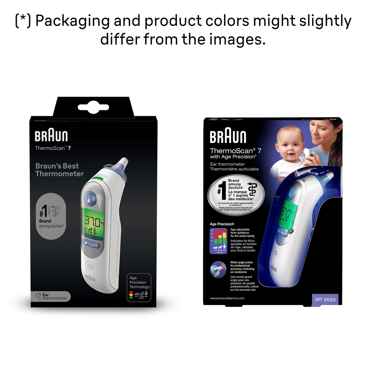 Braun ThermoScan 7 Ear thermometer | Age Precision Technology | Black