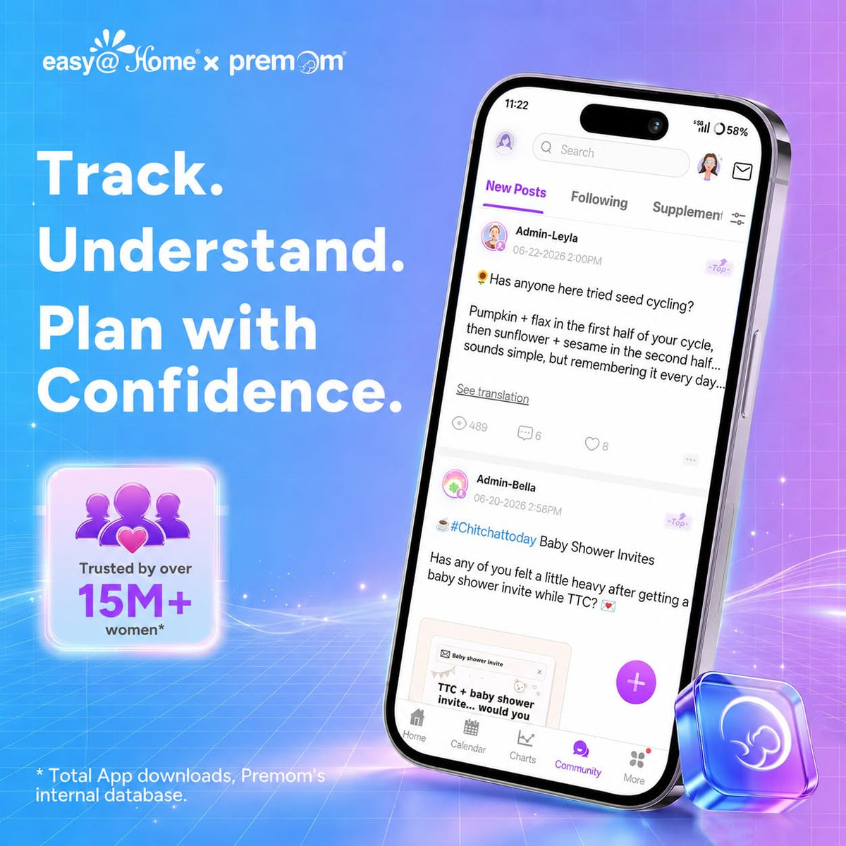 Easy@Home Ovulation Tests 25 Pack, LH Test Kit Powered by Premom App