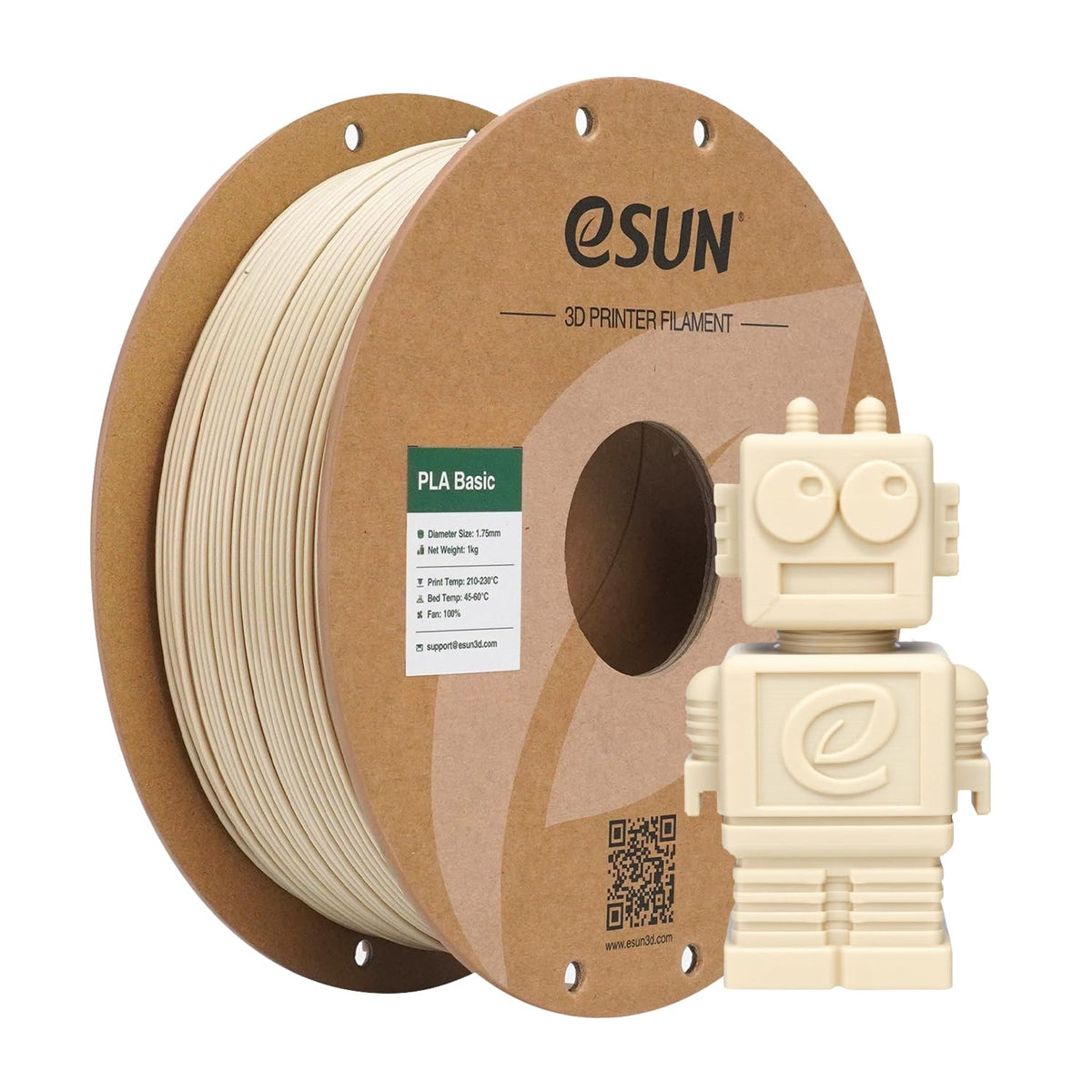 eSUN PLA Filament 1.75mm, PLA Basic Dimensional Accuracy +/- 0.05mm, 1KG Spool (2.2 LBS) Speedy Filament for 3D Printers,Black