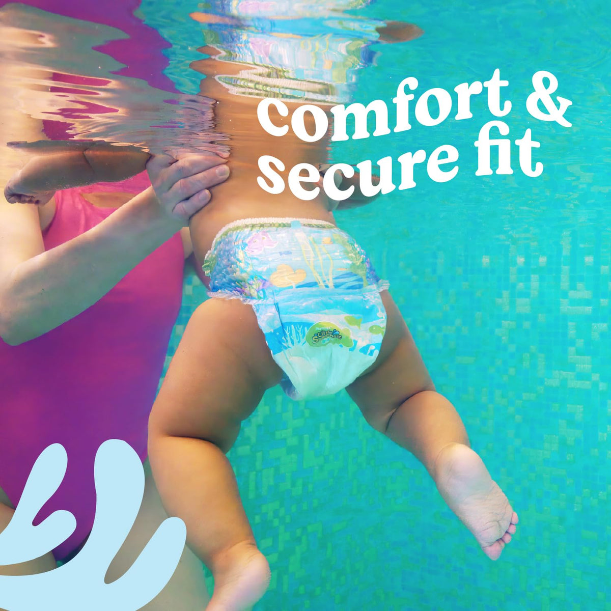 Huggies Little Swimmers, Swim Nappies, Size 5-6 - 33 Pants - Maximum Protection Swimming Nappies with Leak Guards - All-Round Stretchy Waistband