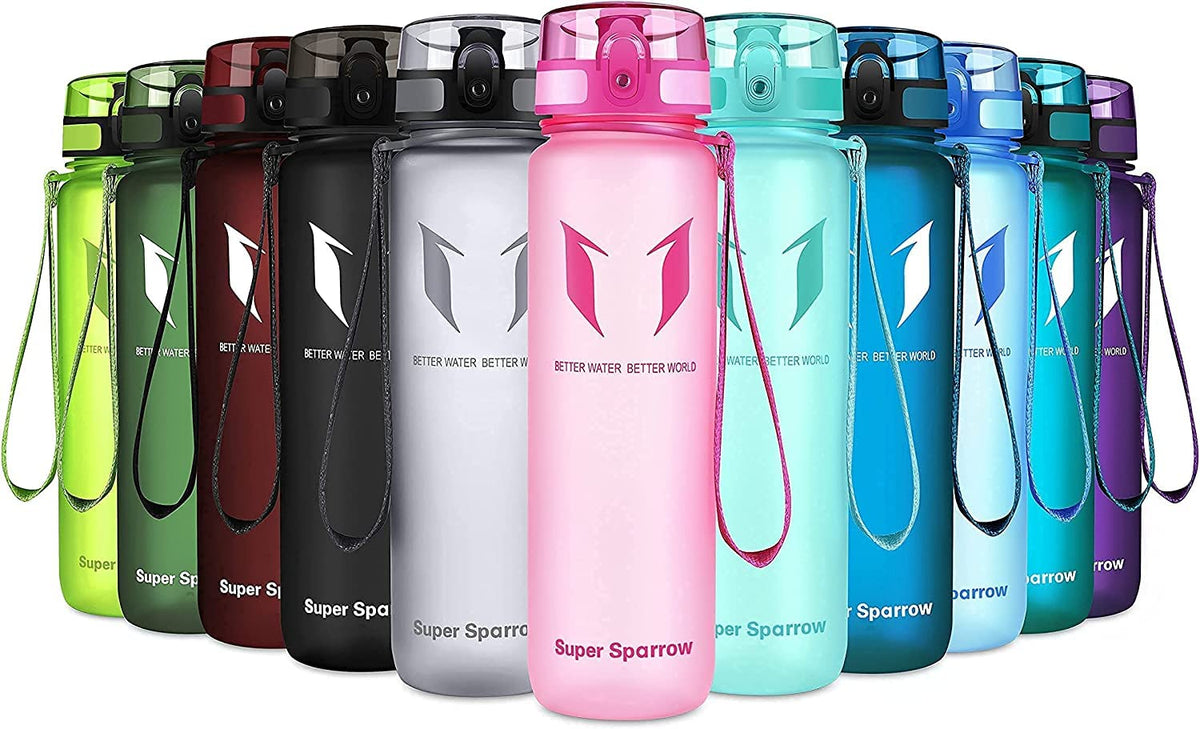 Sparrow Water Bottle 500ml/750ml/1L BPA-Free Tritan Drinks Bottle One-Click