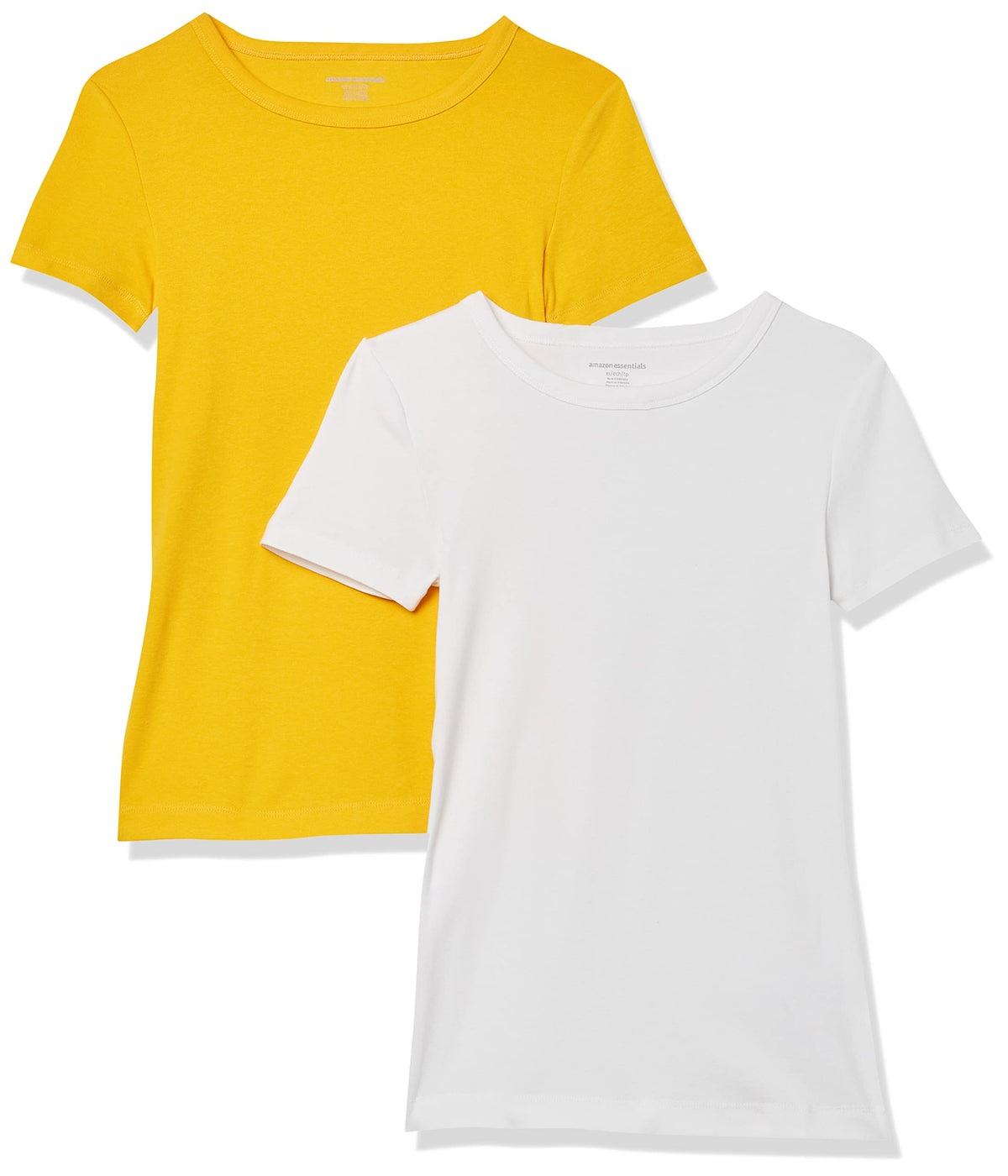 Amazon Essentials Women's Slim-Fit Short-Sleeve Crewneck T-Shirt, Pack of 2