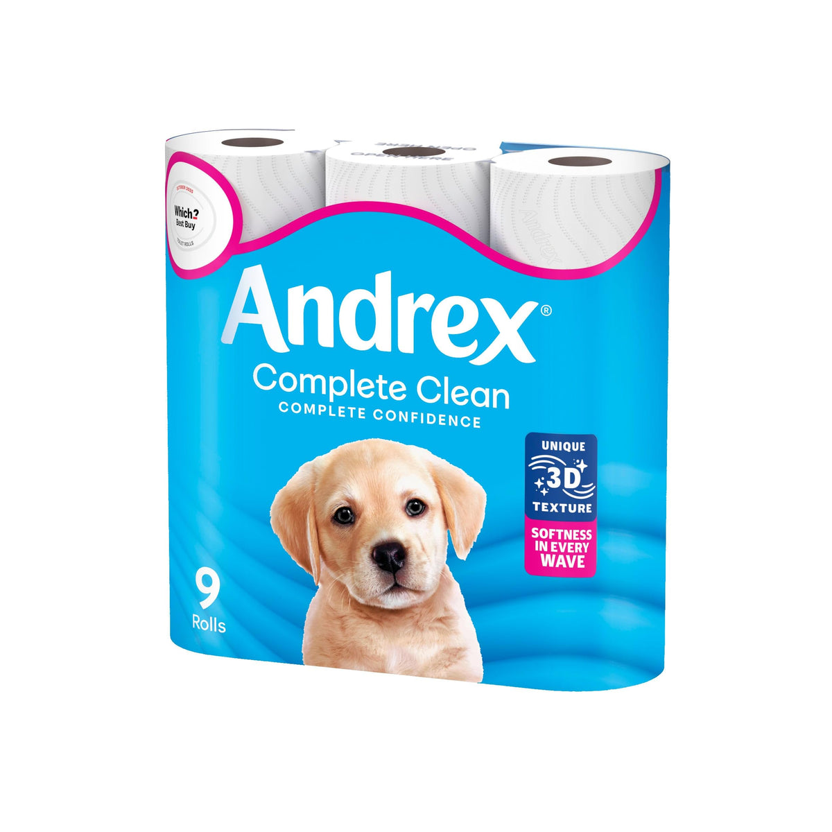 Andrex Complete Clean Toilet Roll - 24 Toilet Rolls, Bulk Buy