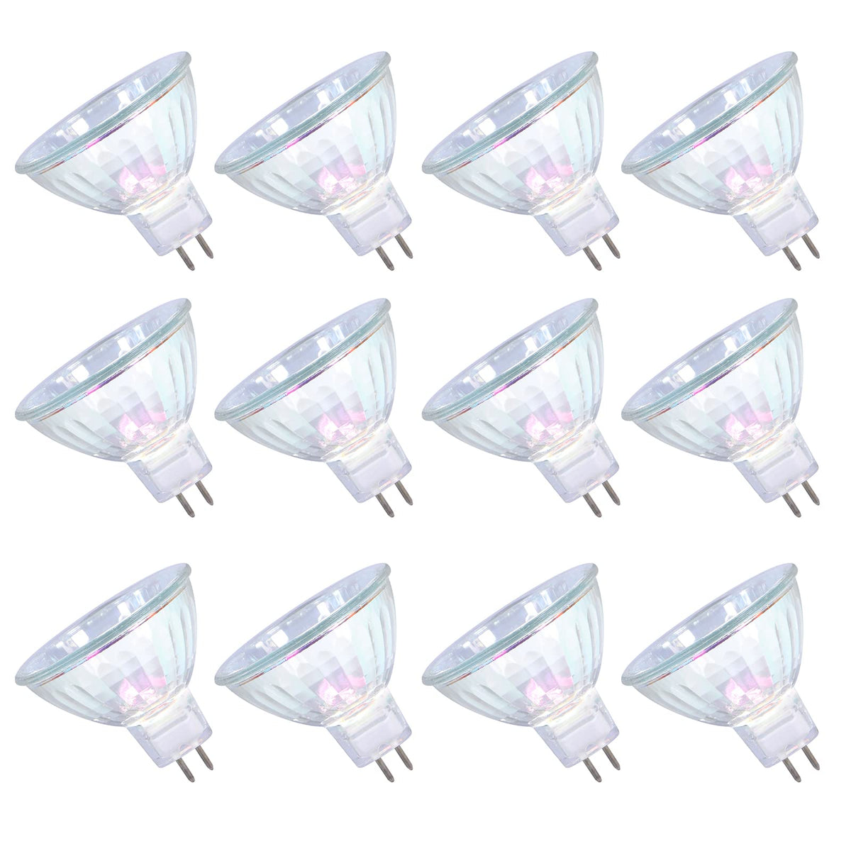 GMY 4000 Hours Lifetime MR16 Halogen Light Bulbs 50W 12V Dimmable Spotlights for Ceiling Light, 36° Beam Angle, 3000K Warm White, GU5.3 Base, Dichroic 6 Pack