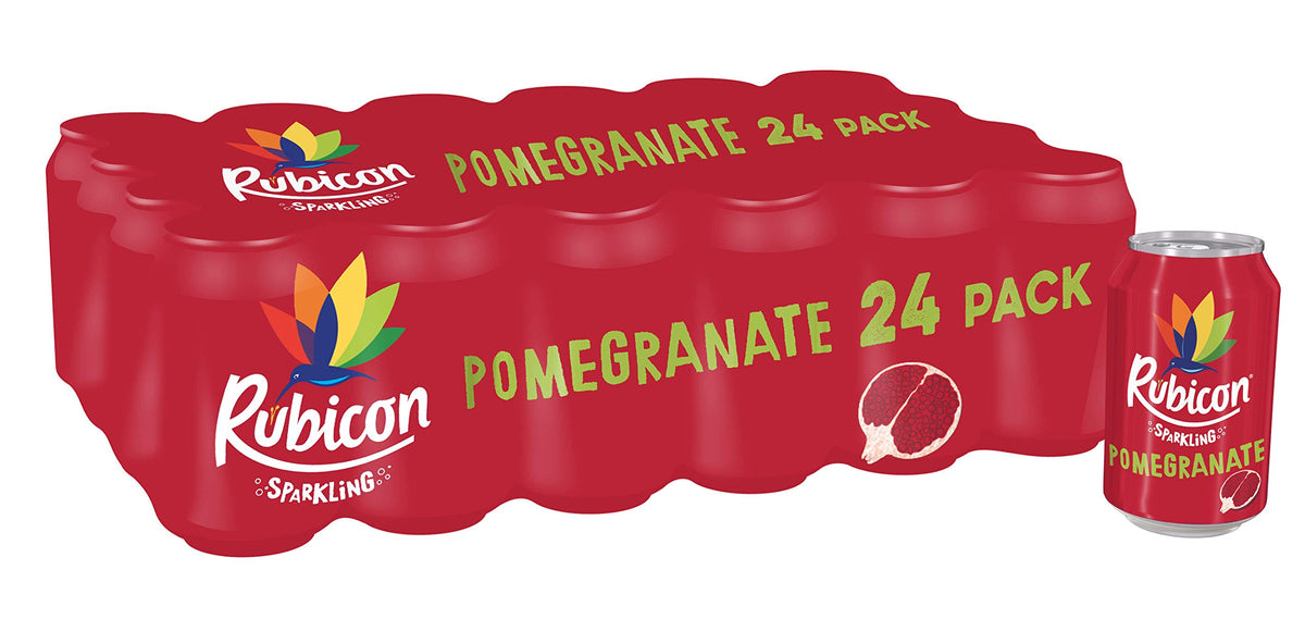 Rubicon Mango Sparkling Fruit Soft Drink, 6 Pack, 330ml Cans