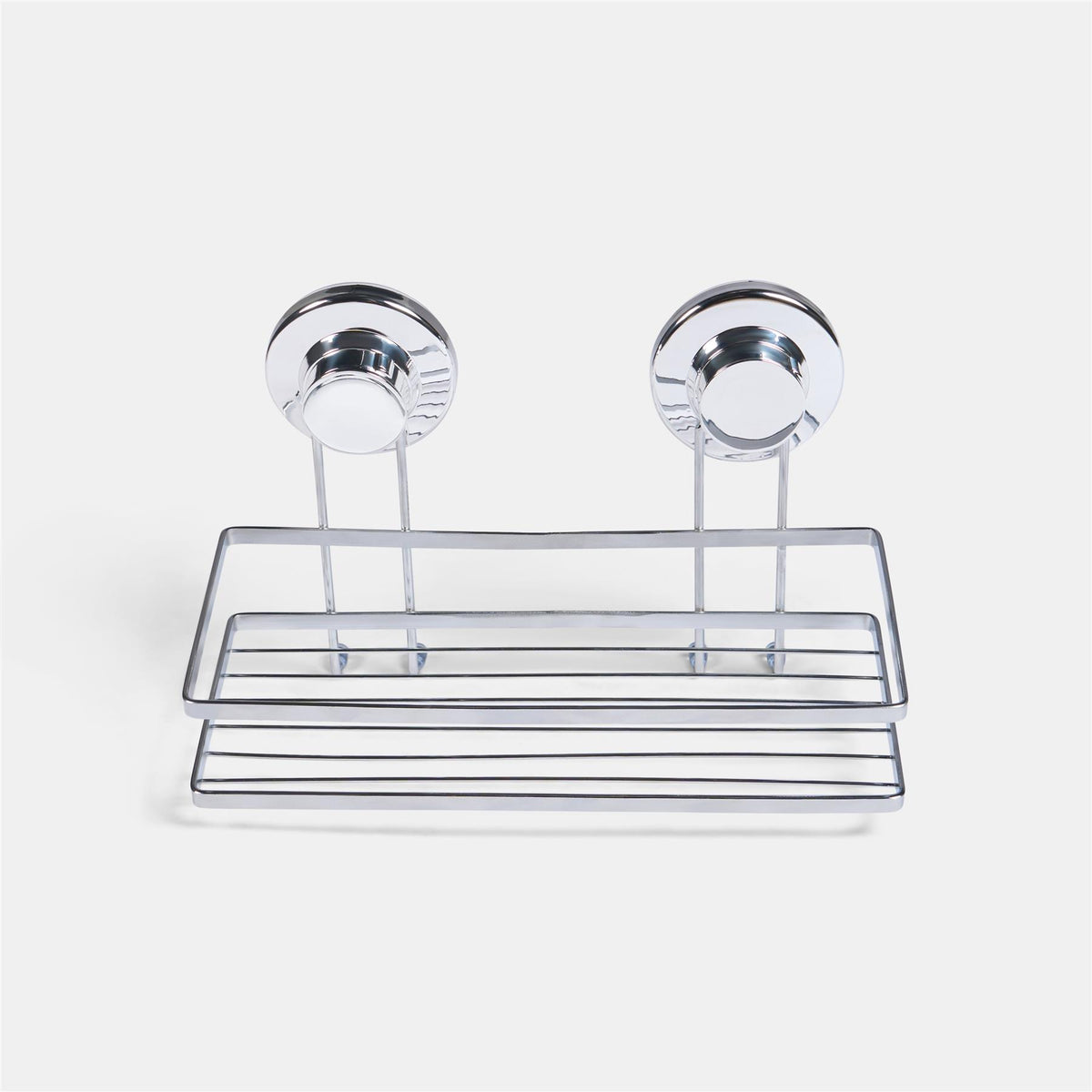 OHS Suction Shower Caddy Organiser Wall Mounted Bathroom Shelf Rust Resistant