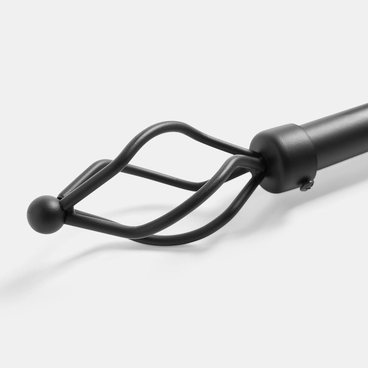 OHS 120-200cm Curtain Pole Extendable Metal 28mm Ball Trumpet Twist Finnials