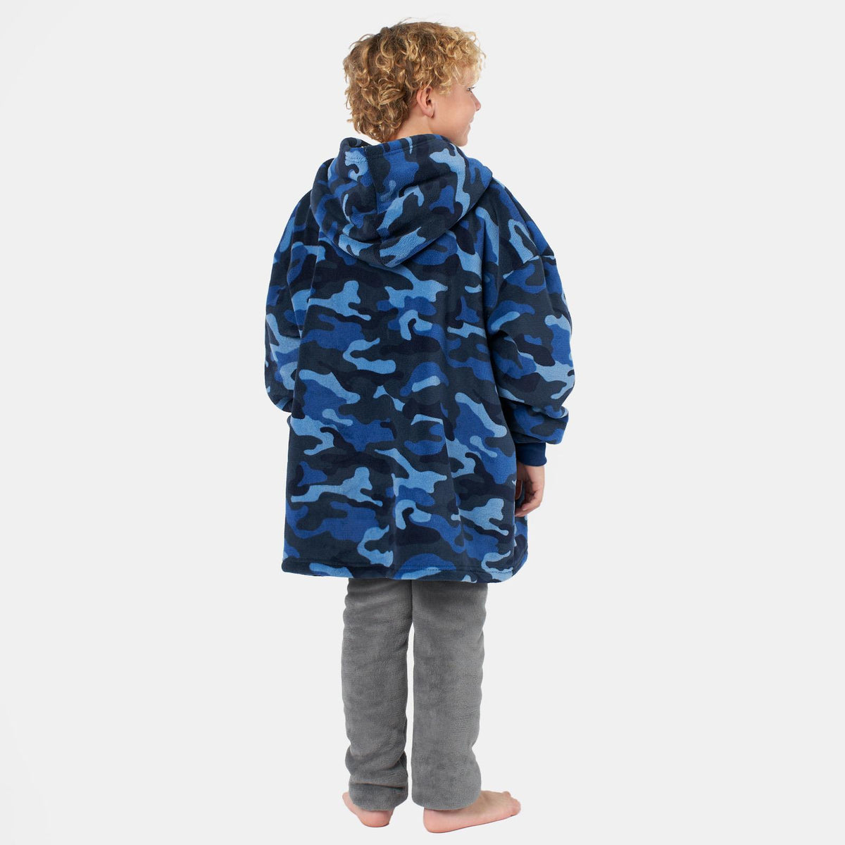 Kids Hoodie Blanket Oversized Sherpa Fleece Jumper Sweatshirt Soft Warm Throw
