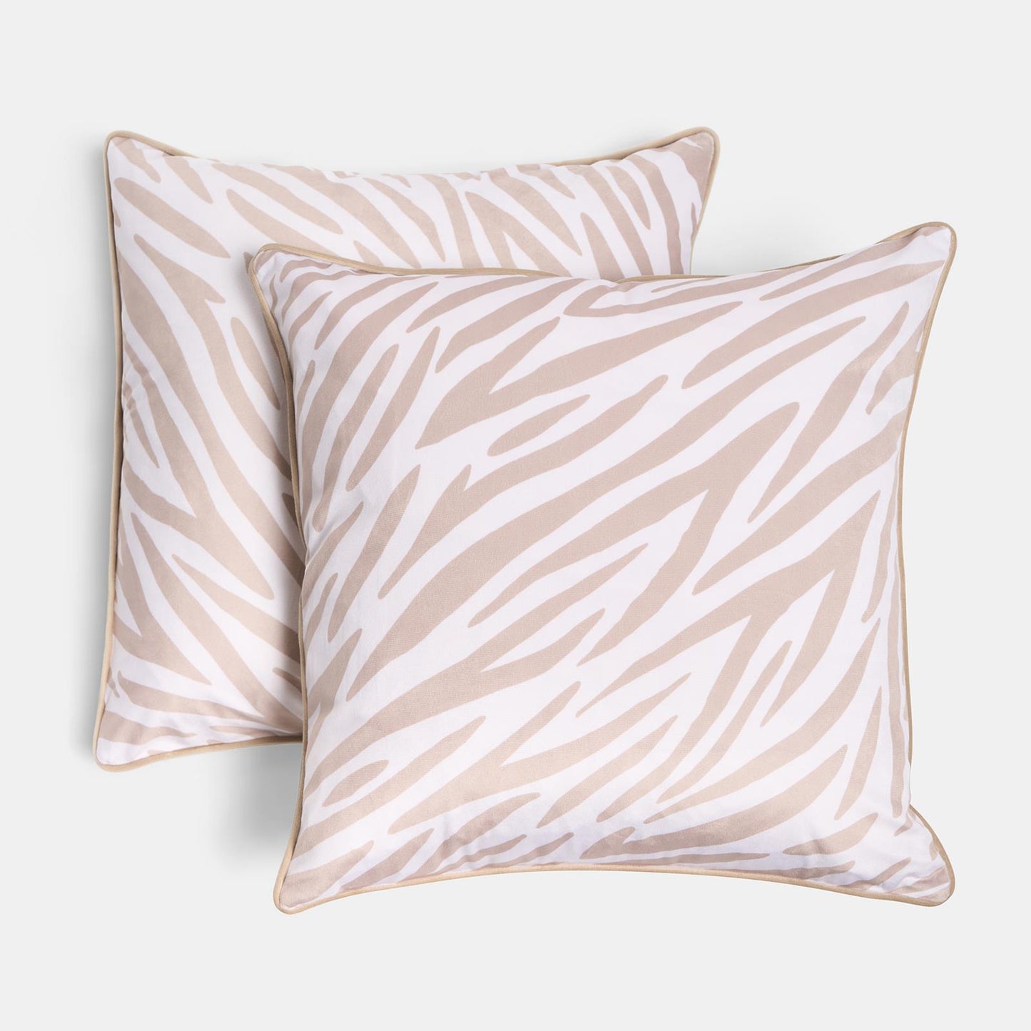 OHS Zebra Print Cushion Covers Matte Velvet Soft Luxury Square Pillowcases