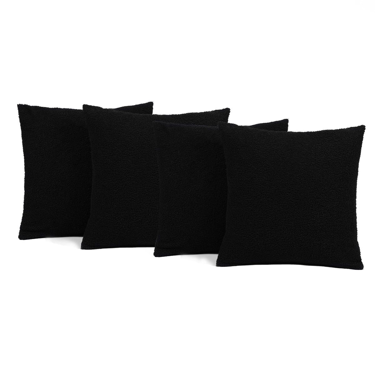 OHS Boucle Cushion Covers  2 Pack Teddy Fleece Square Pillowcases Home Decor