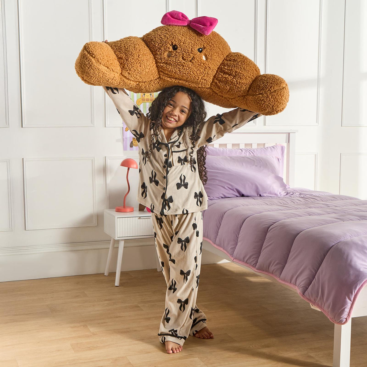 OHS Character Cuddle Cushion Soft Fleece Reading Pillow with Arms Bed Chair