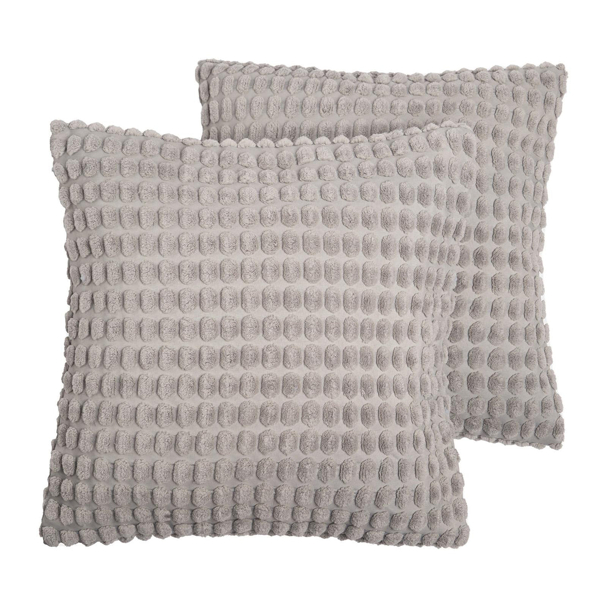 OHS Bobble Cushion Covers Soft Fleece Square Pillowcases Winter Home Decor