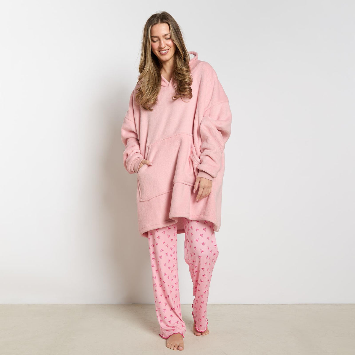 OHS Hoodie Blanket Oversized Ultra Plush Sherpa Giant Big Hooded Sweatshirt