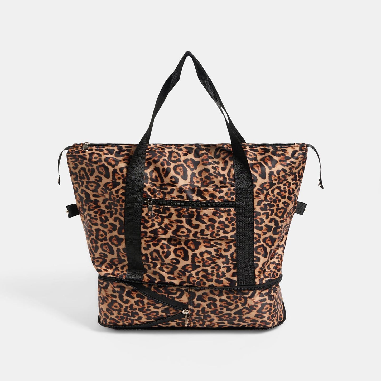 OHS Animal Print Weekend Travel Bag Expandable Shoe Compartment Cabin Duffle