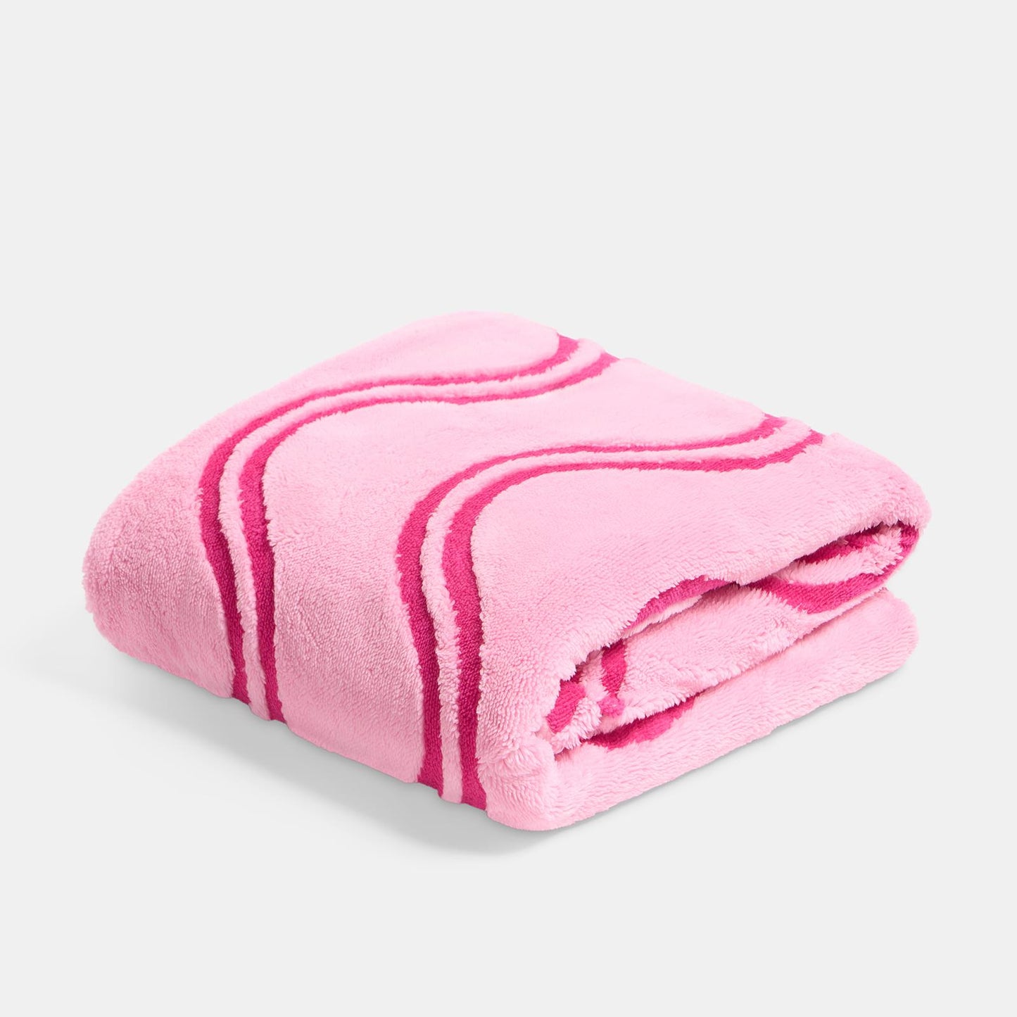 OHS Waves Throw Tufted Teddy Fleece Blanket Winter Soft Warm Bedspread