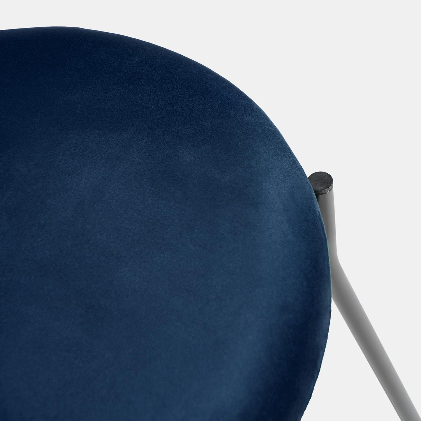 OHS Matte Velvet Dining Chair with Metal Legs Modern Upholstered Kitchen Chair