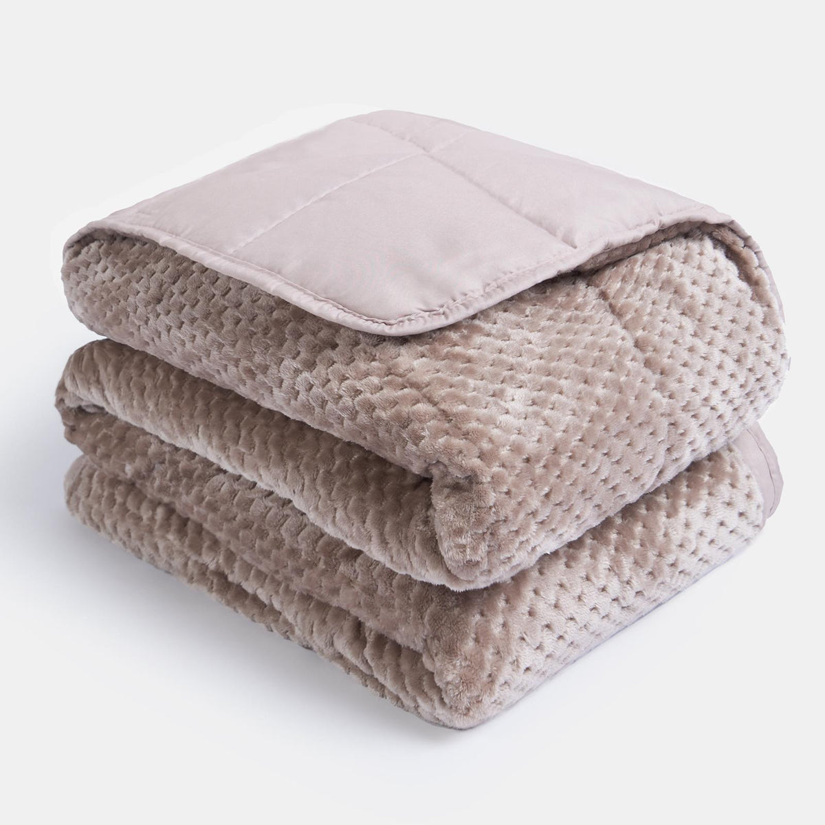 OHS Waffle Fleece Weighted Blanket Sleep Therapy Anxiety Super Soft Bed Throw
