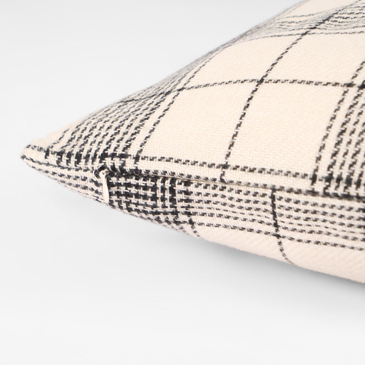 OHS Woven Check Cushion Covers 2 Pack Cases Luxury Home Decor